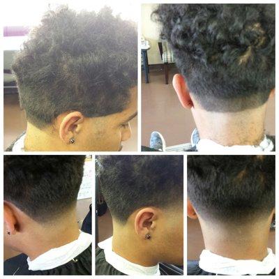 Taper fade at jj barber shop