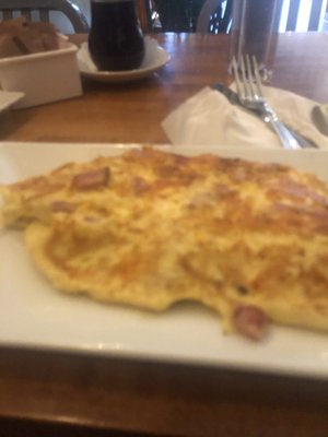 Ham and cheese omelette, so yummy it is worth getting up for!