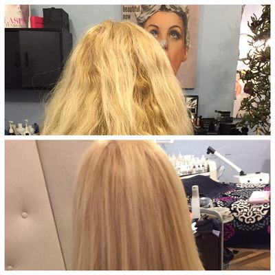 Keratin Smoothing Treatment Before and After