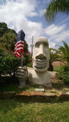 Look for the Easter Island statues in front of our office to be dressed for special occasions.