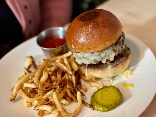 Burger and fries