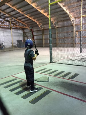 Our son at the plate