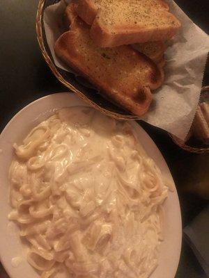 Fettuccine Alfredo with shrimp, seriously, it would take 3 people to eat this creamy deliciousness!!