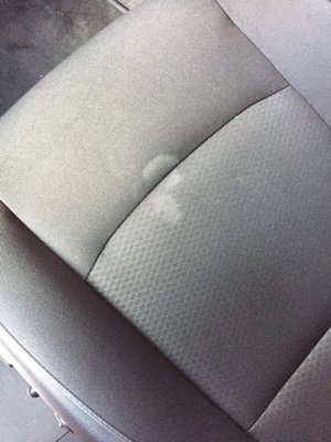 Stained driver seat