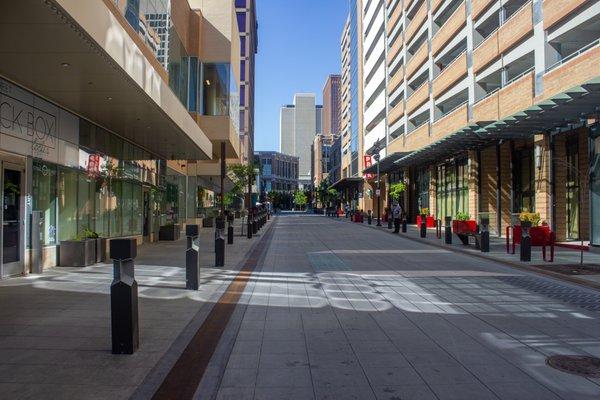 Regent Street is a regular stretch of our walk and provides a beautiful place to discuss city history.