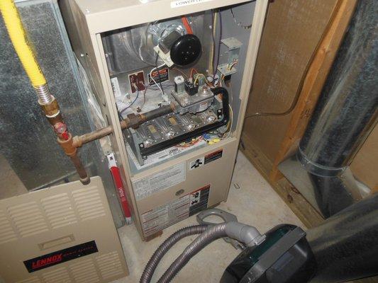 Examine the gas furnace