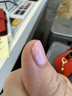 More problems with putting regular polish over gel.