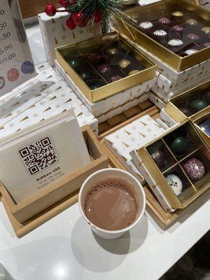 Hot Chocolate and hand-crafted chocolate