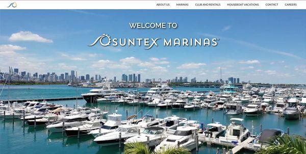 Suntex Marinas - Ocean Theme Website Design