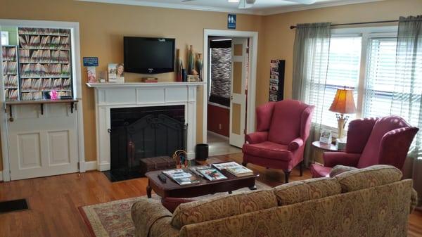 Comfy reception area, makes you feel like home!