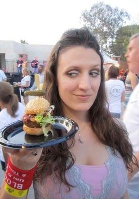 Modeling with a Bourbon Steak burger