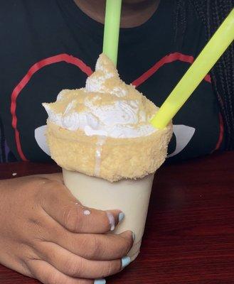 Our Banana Puddin Milkshake Made With Homemade Banana Pudding!