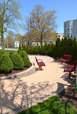 Our Labyrinth is located on the east side of our Asbury Centre, adjacent to Franklin St. just north of the corner of Chicago & Franklin St.