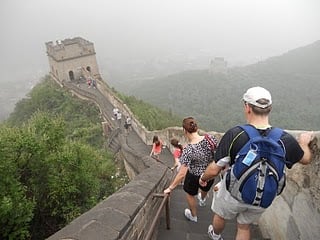 Weekend MBA cohort members walk the Great Wall during their international trip to Beijing, China in 2010.