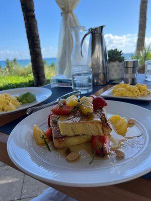 Bread pudding French toast! With a fabulous view!!