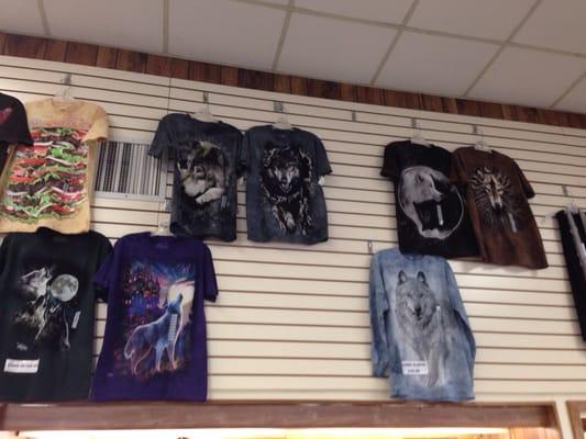 More wolf shirts than you can shake a wolf at!