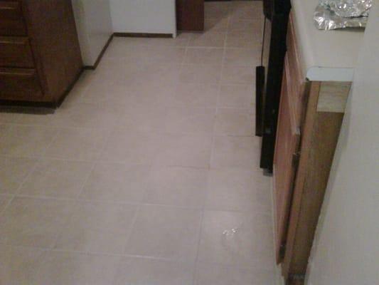 kitchen tiling job