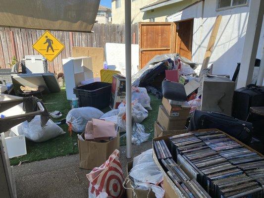 During the shed clean out