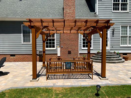 backside pergola view