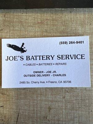 Joe's Battery Service