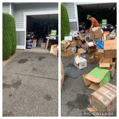 Junk removal before and after.