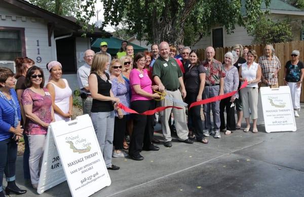 Our Ribbon Cutting with some of our favorite clients and friends from the Chamber of Commerce