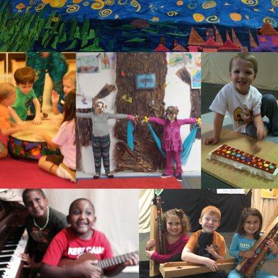 Well rounded development of creativity... singing/instruments, story/drama, movement/social dance, art exploration.