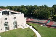 main building and tennis courts