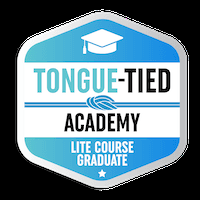 Sherry has graduated from the tongue-tied academy lite course