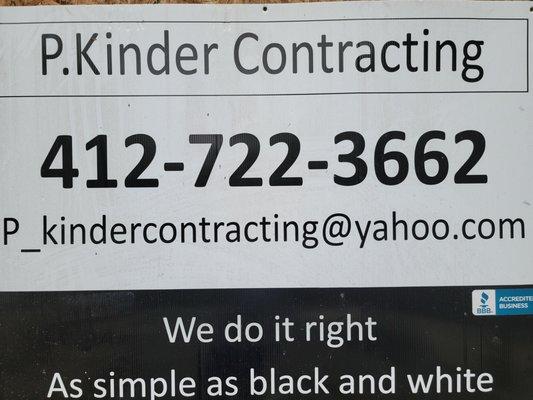 P Kinder Contracting