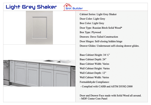 Light Grey Shaker