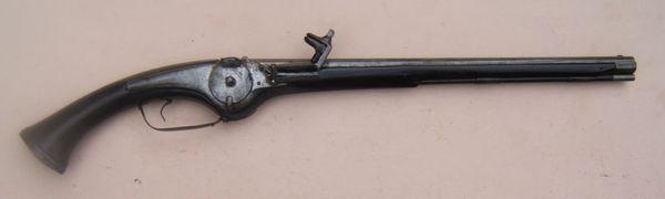 A FINE+ EARLY COLONIAL/THIRTY YEARS WAR PERIOD GERMAN/DUTCH WHEELOCK OFFICER'S PISTOL, ca. 1620