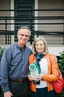 Green Business Award - Bruce Randall Owner with wife Laurie Randall