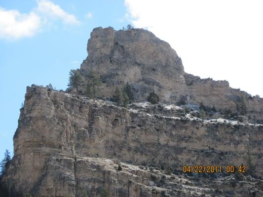 Rock outcropping in Wyoming.