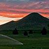 The iconic Haystack Mountain at sunset