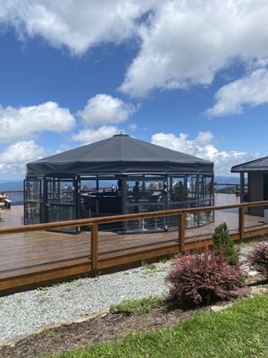 Enclosed bar on the deck