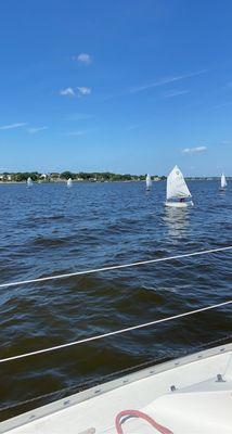 Little sails around our boat