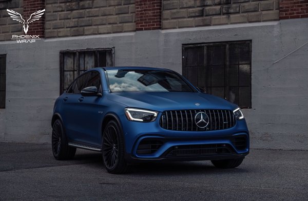 Glc 63 amg wrapped, wrapped in matte slate metallic blue.