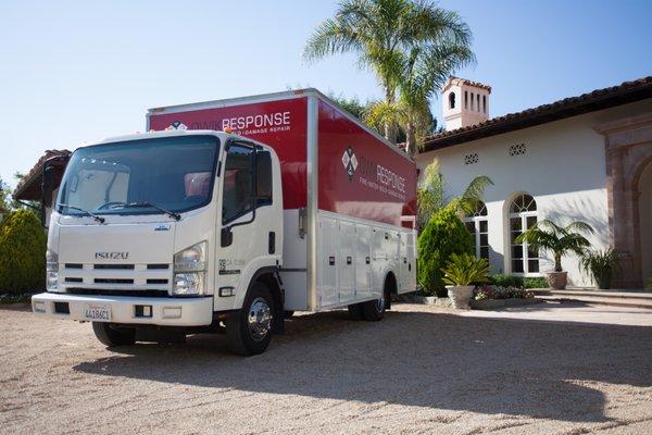 One of our equipment trucks out on the job.