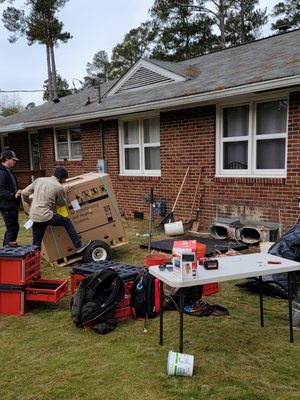 The install.  Hard working guys.