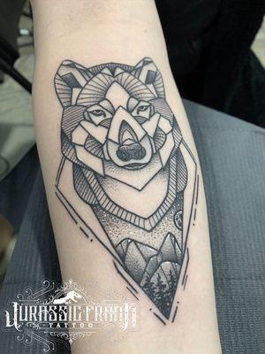 Geometric Wolf Tattoo by Frank