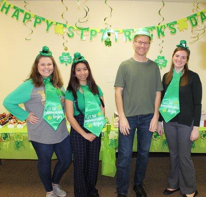 Today AimLoan associates are celebrating St Patrick's Day by indulging in tasty treats and playing bingo with pot of gold prizes! Thanks