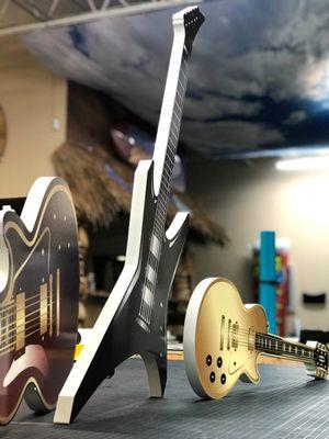 Custom Print and Cut Guitars with 1-inch PVC