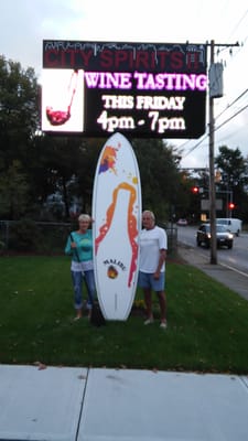 City Spirits is the perfect spot to buy your Malibu Rum for paddle boarding. We need this board and will use it and treasure it.