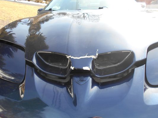 2002 fire hawk special edition trans Am. Tree branch hit nose of hood very good condition.