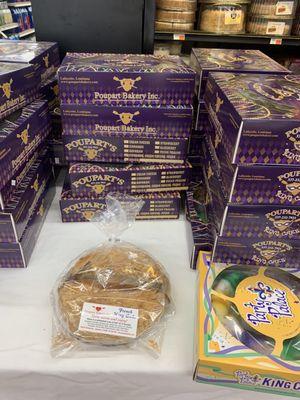 Excited to try the original French king cake from Poupart Bakery in Lafayette they sell here!