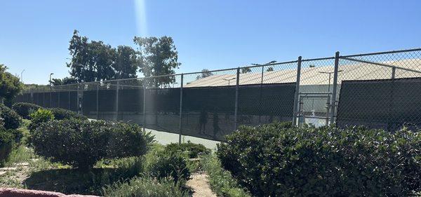 First set of outdoor tennis courts