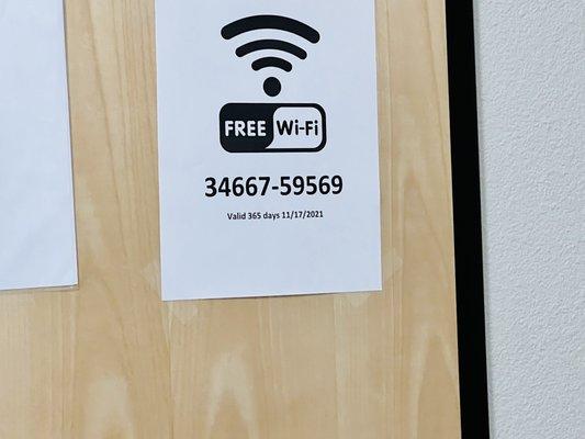 Wifi password