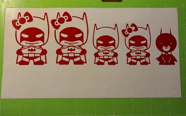 Bat Family Decal