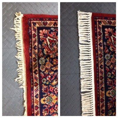 What a difference new fringing can do for a rug!